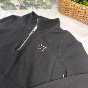 Women’s PINK Victorias Secret Black Half-Zip Sweater